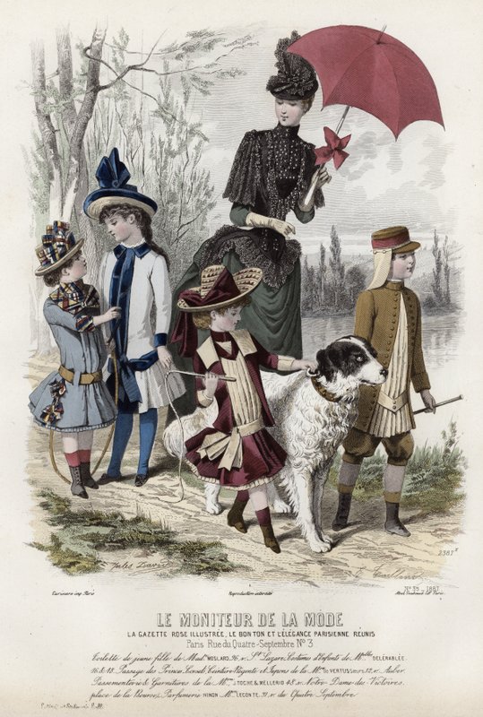 Fransk modeplade, slutningen af 1800-tallet af French School