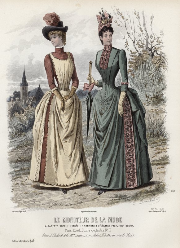 Fransk modeplade, slutningen af 1800-tallet af French School