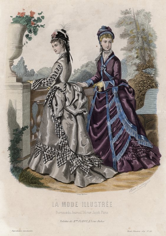 Fransk modeplade, slutningen af 1800-tallet af French School