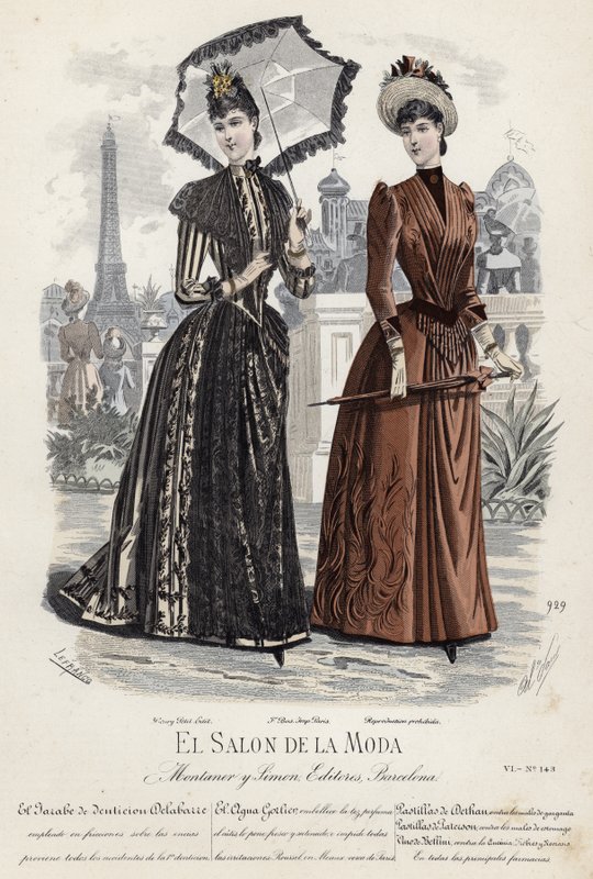Fransk modeplade, slutningen af 1800-tallet af French School