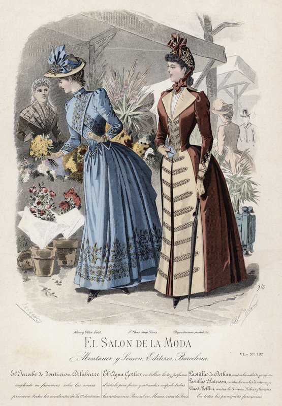 Fransk modeplade, slutningen af 1800-tallet af French School