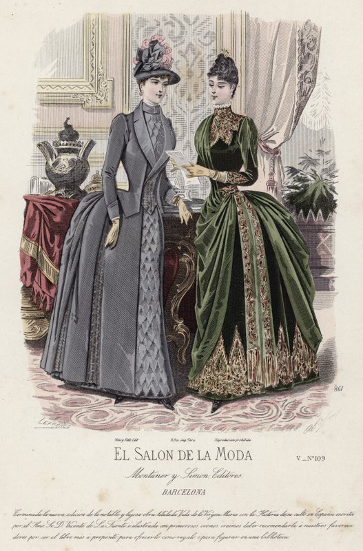 Fransk modeplade, slutningen af 1800-tallet af French School