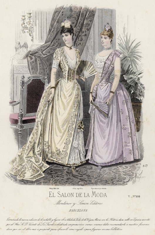 Fransk modeplade, slutningen af 1800-tallet af French School