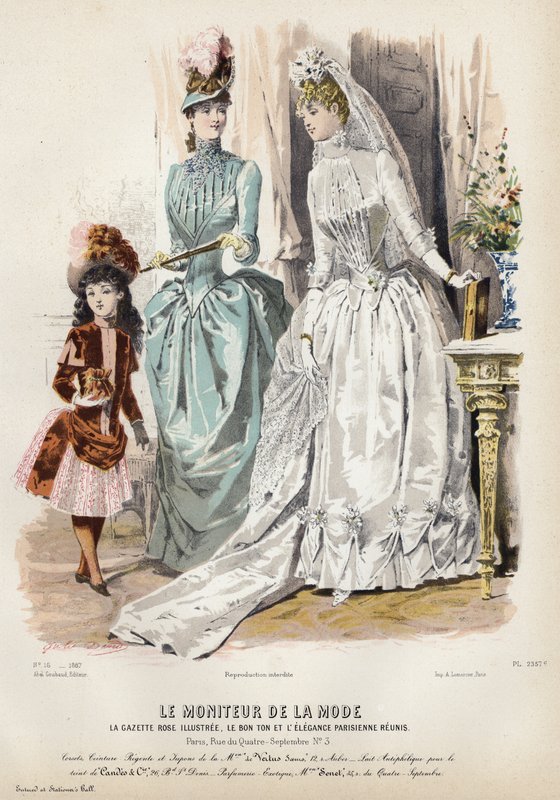 Fransk modeplade, slutningen af 1800-tallet af French School