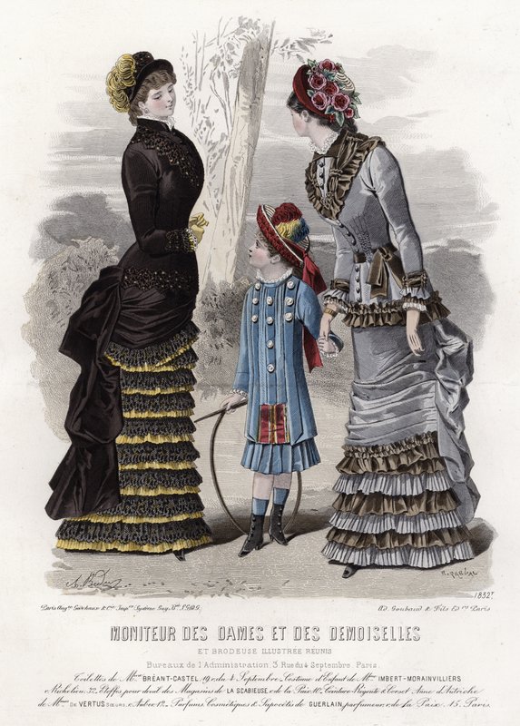 Fransk modeplade, slutningen af 1800-tallet af French School