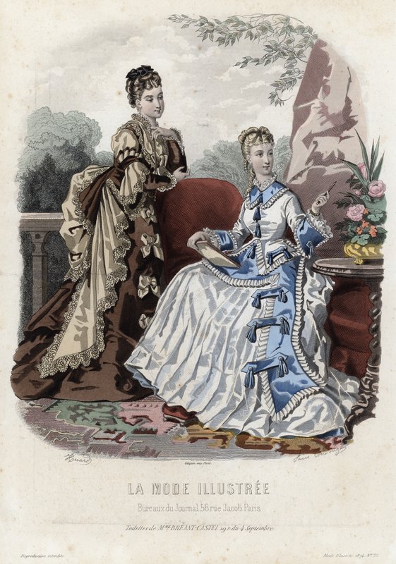 Fransk modeplade, slutningen af 1800-tallet af French School
