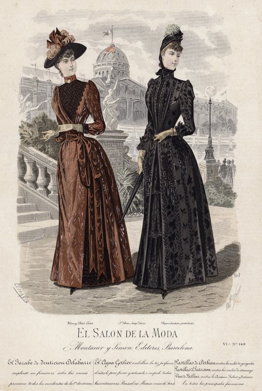 Fransk modeplade, slutningen af 1800-tallet af French School