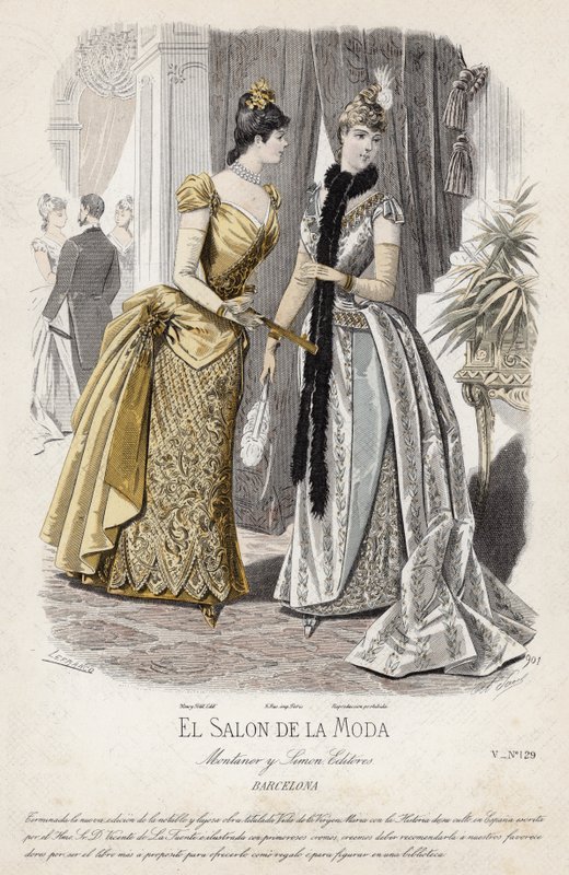 Fransk modeplade, slutningen af 1800-tallet af French School