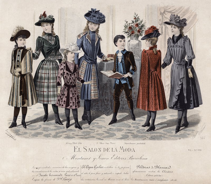Fransk modeplade, slutningen af 1800-tallet af French School