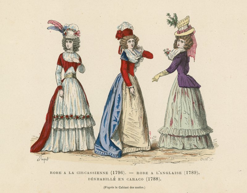 French fashions, late 18th Century  af French School