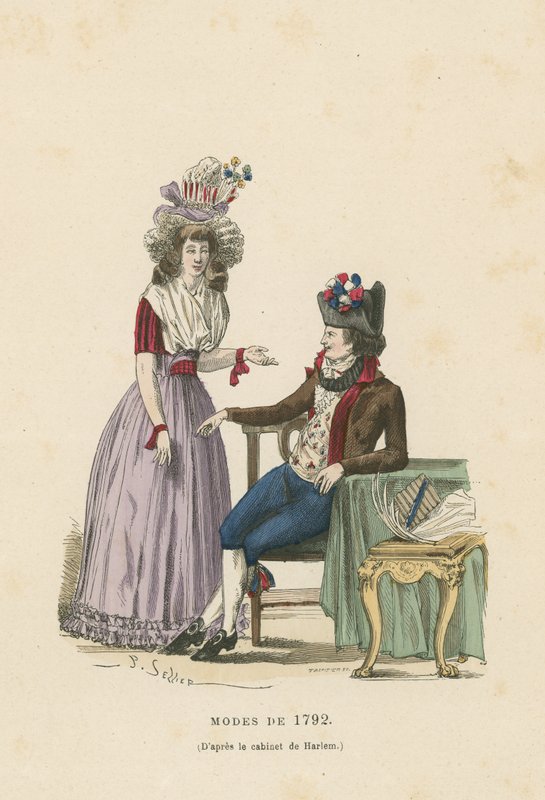 French fashions of 1792  af French School