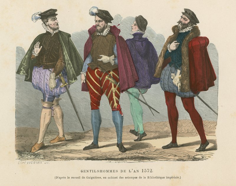 French gentlemen, 1572  af French School