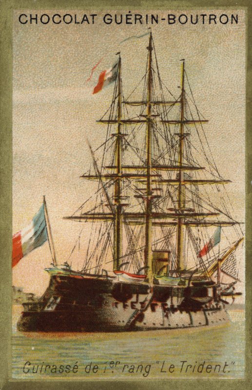 Fransk jernbeklædt Trident (chromolitho) af French School