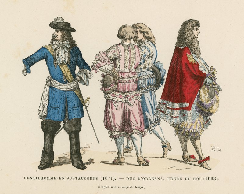 French mens costumes, 17th Century  af French School