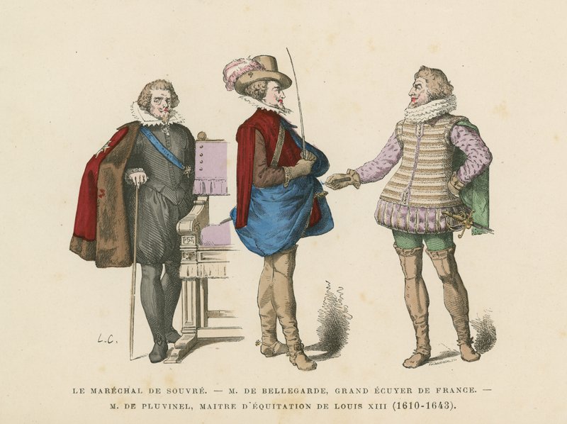 French mens costumes, 17th Century  af French School