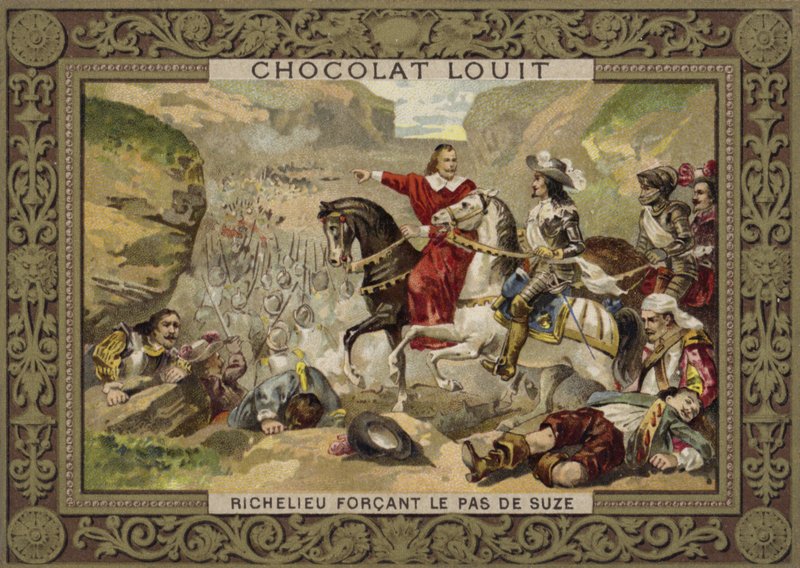 Franske tropper under kommando af kardinal Richelieu tvinger passet ved Suza, Savoyen, 1629 af French School