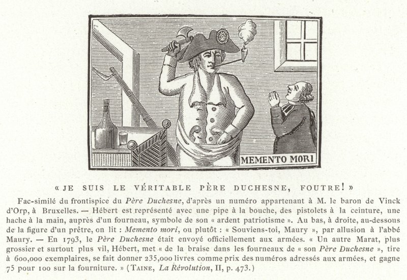 Frontispice af Le Pere Duchesne, 1790