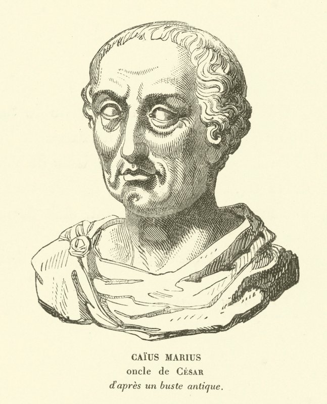 Gaius Marius, onkel til Julius Cæsar (gravering) af French School
