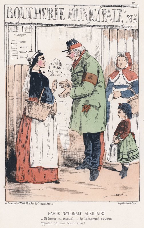 Auxiliary National Guard (farvet indgravering) af French School
