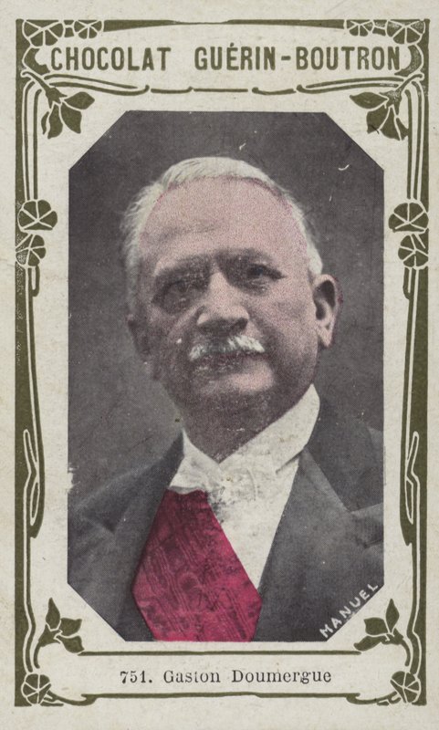 Gaston Doumergue (farvet foto) af French School