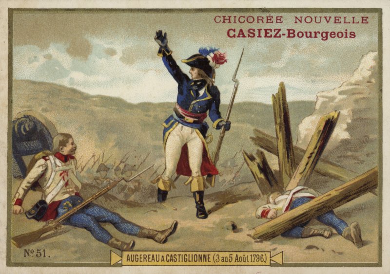 General Augereau ved slaget ved Castiglione, Italien, franske revolutionskrige, 3-5 august 1796 af French School