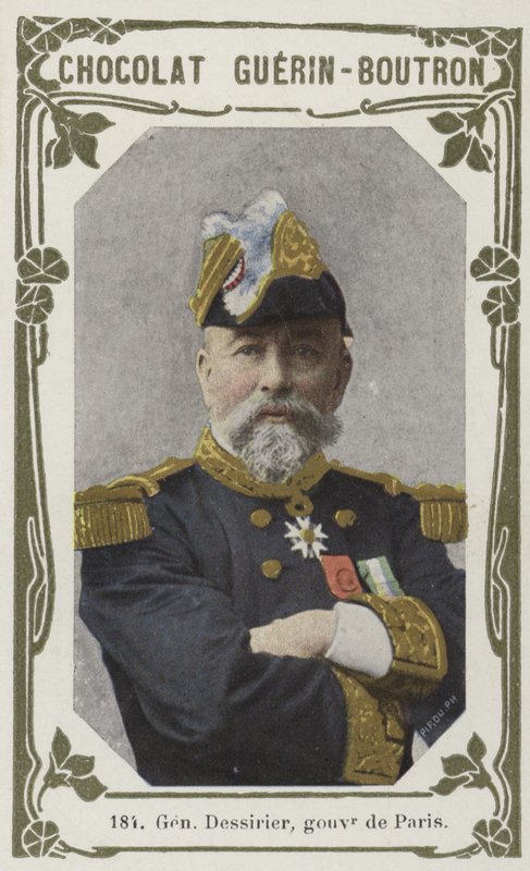 General Dessirier, guvernør i Paris (farvet foto) af French School