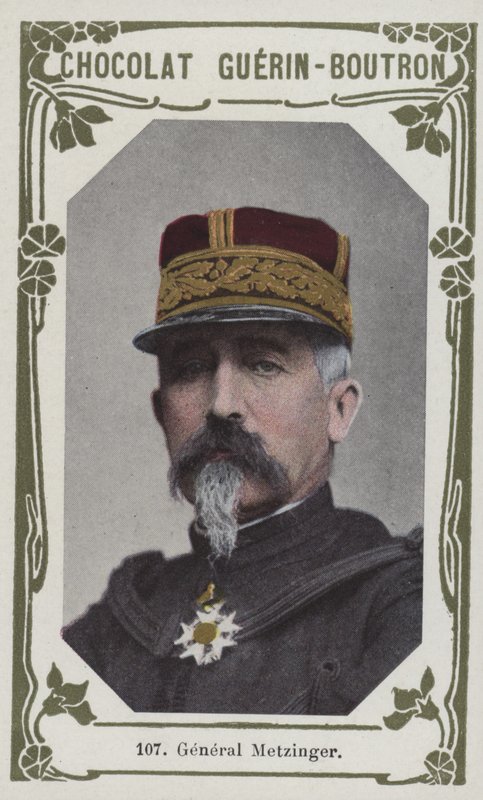 General Metzinger (farvet foto) af French School