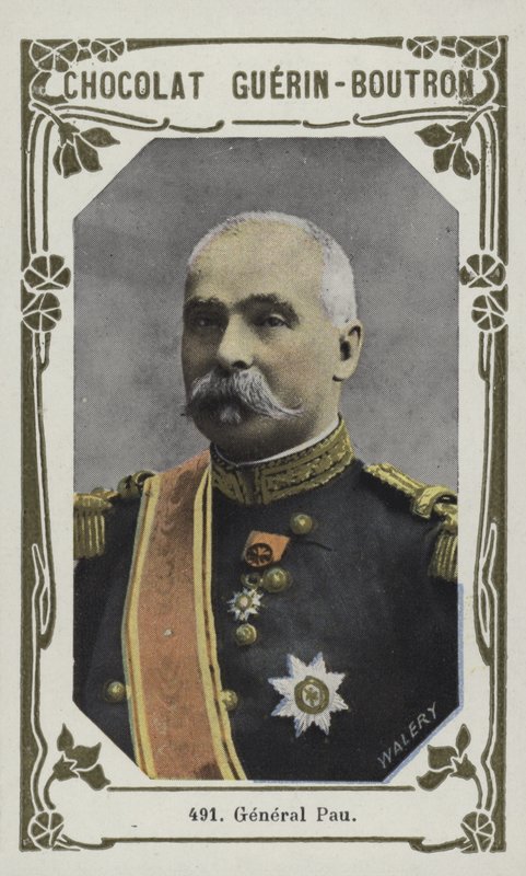 General Pau (farvet foto) af French School