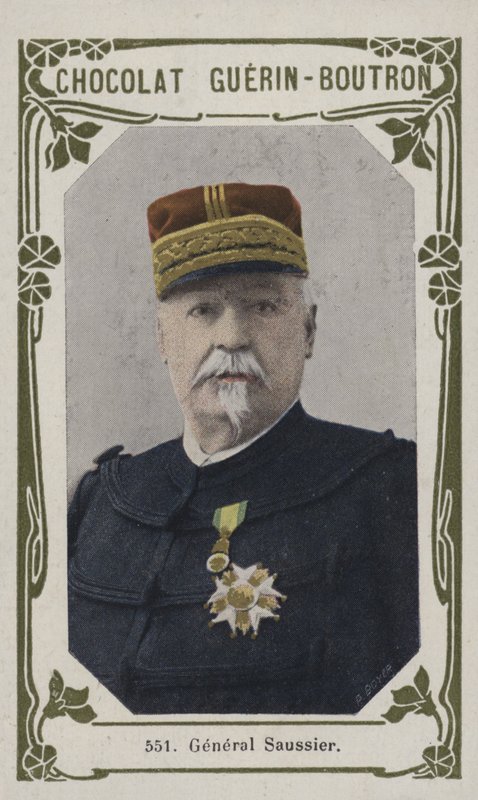 General Saussier (farvet foto) af French School