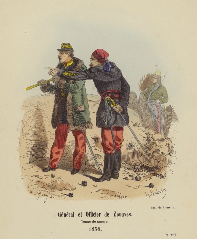 General og officer for Zouaverne, krigsdragt af French School
