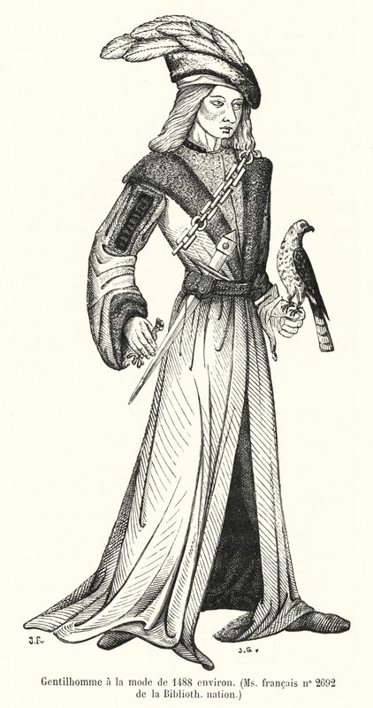Moderigtig herre fra omkring 1488 (gravering) af French School
