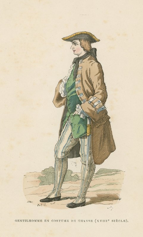 Gentleman in hunting dress, 18th Century  af French School