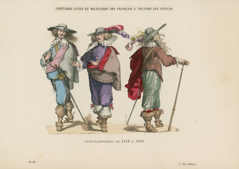 Gentlemen of 1615-1630  af French School