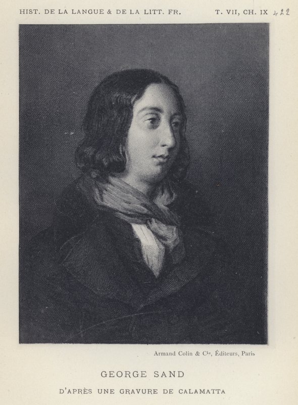 George Sand (litho) af French School