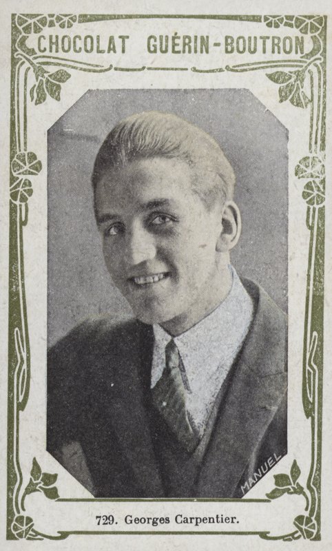 Georges Carpentier (farvet foto) af French School