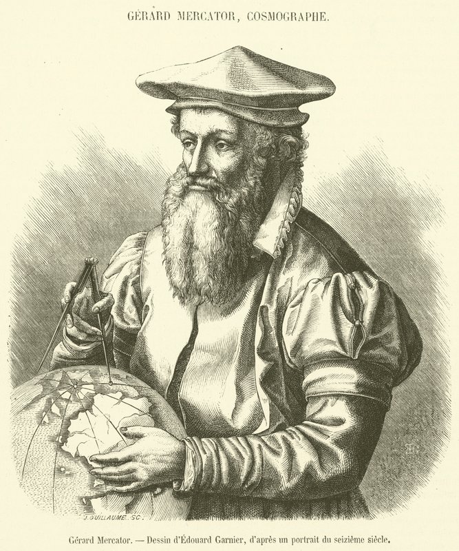 Gerard Mercator (gravering) af French School