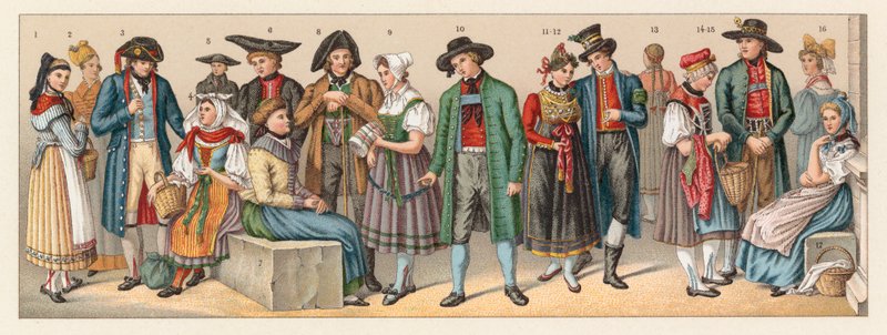 Tyskland Kostume af French School
