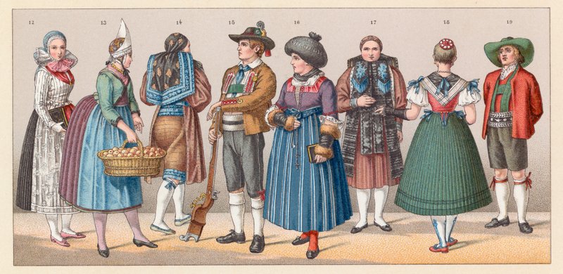 Tyskland Tyrol kostume af French School