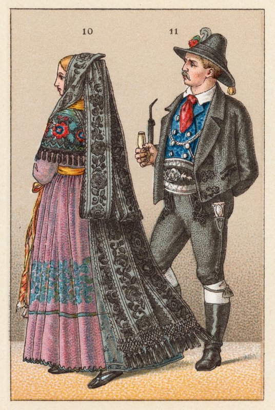 Tyskland Tyrol kostume af French School