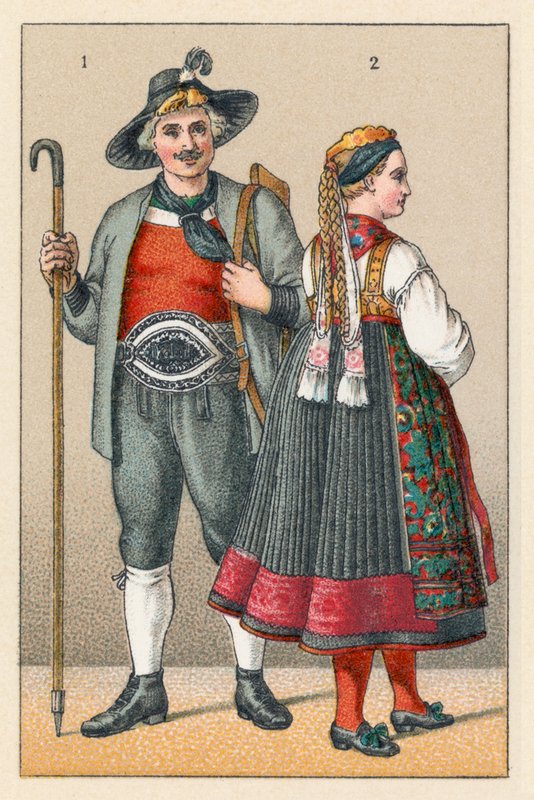 Tyskland Tyrol kostume af French School