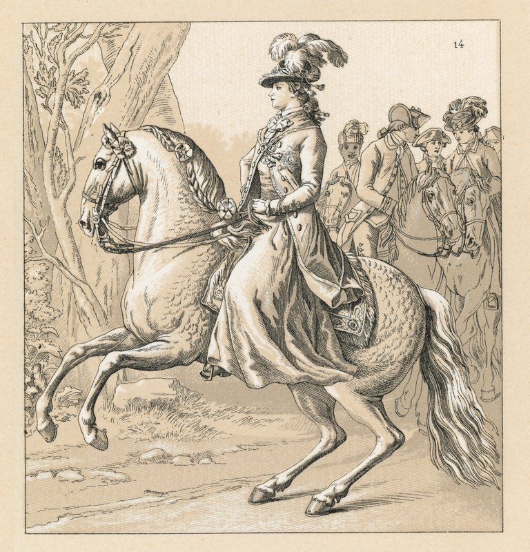 Tyskland XVII-XVIIIth Cent kostume af French School