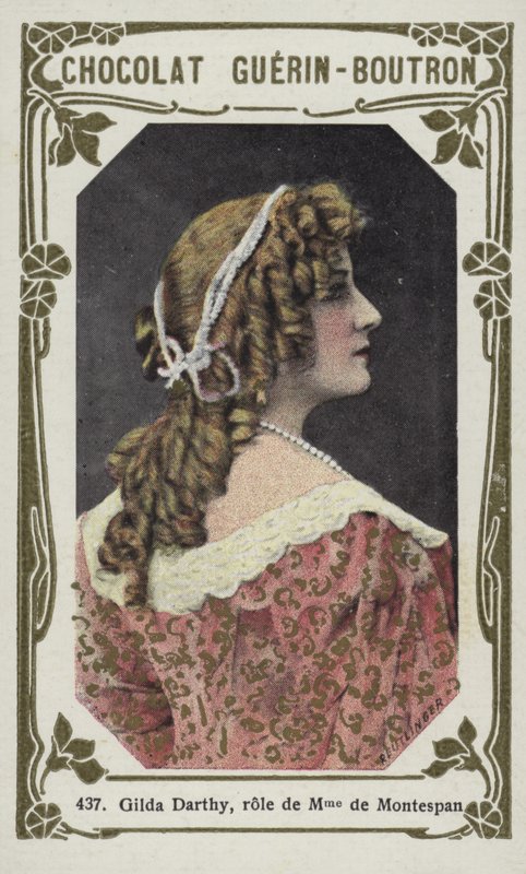 Gilda Darthy, rollen som Madame de Montespan (farvet foto) af French School