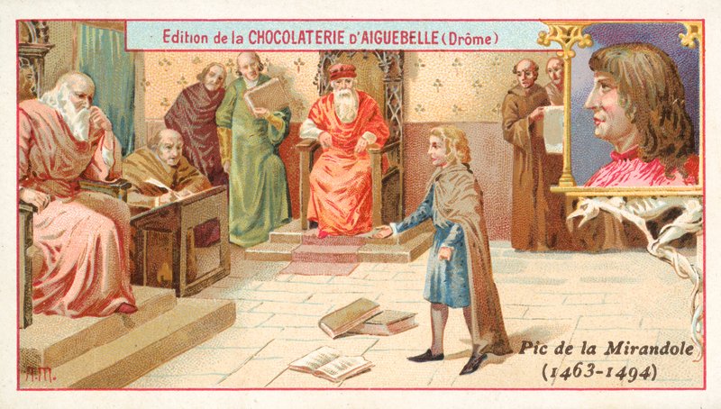 Giovanni Pico della Mirandola, italiensk filosof, som barn (chromolitho) af French School