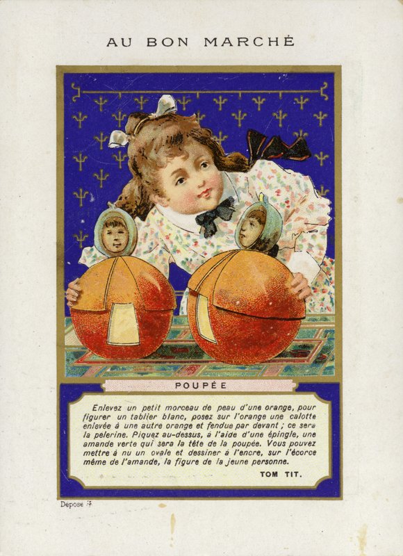 Pige leger med rullende dukker, Poupee af French School