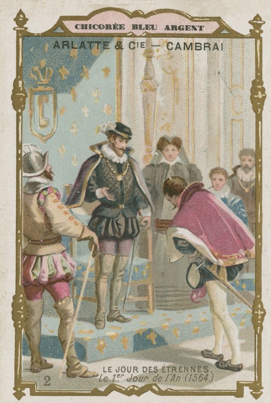 Giver gaver på nytårsdag, Frankrig af French School
