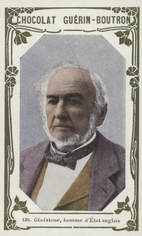 Gladstone, engelsk statsmand (farvefoto) af French School