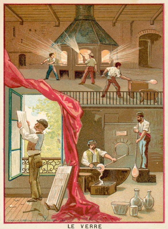 Glas (chromolitho) af French School