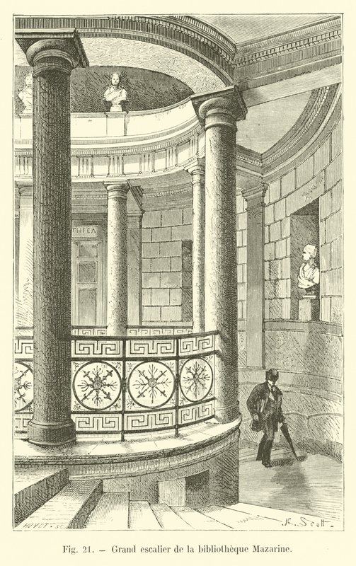 Stor trappe til Mazarine-biblioteket af French School
