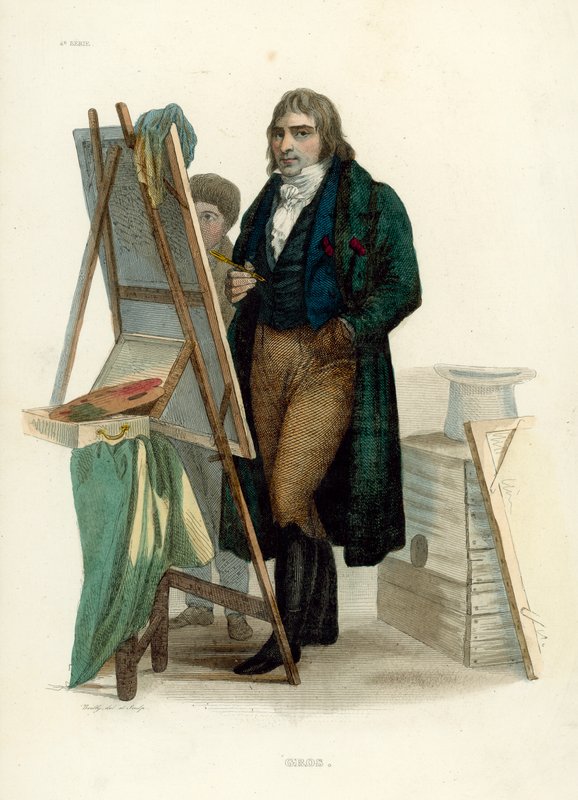 Gros (farvet gravering) af French School