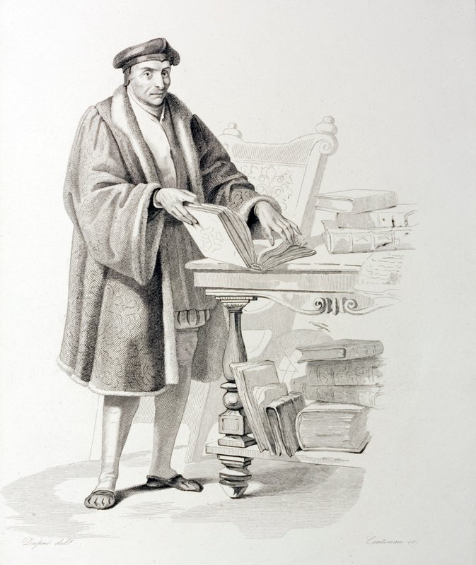 Guillaume Bude (1467-1540), fransk lærd og humanistisk filosof (gravering) af French School